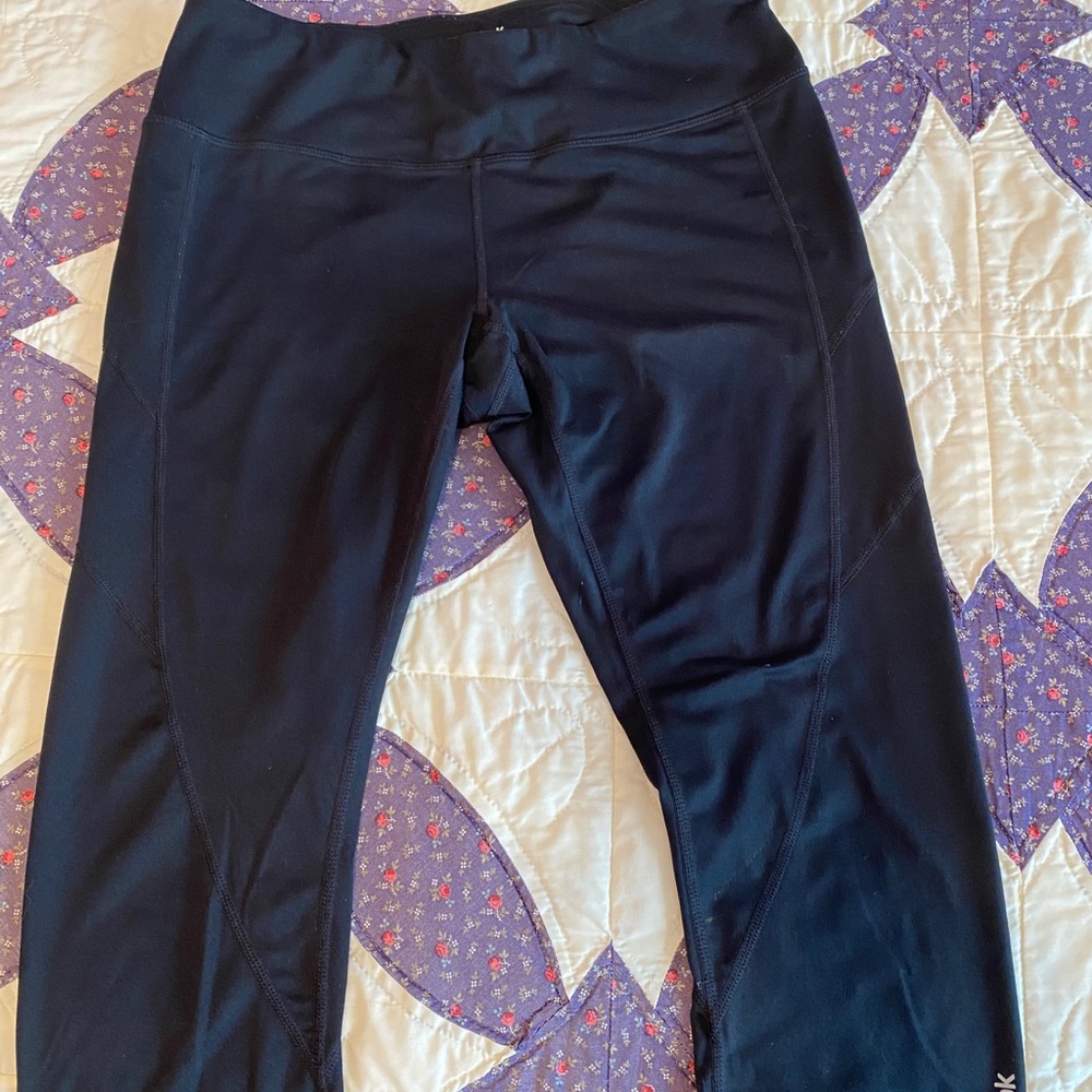 Black Reebok Capri Work Out Leggings